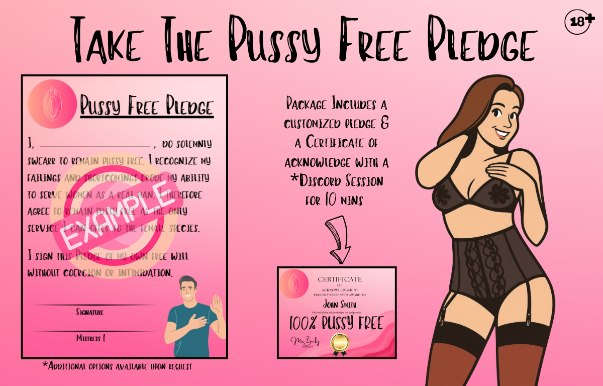 Femdom Fridays 1800 601 9675 Pussy Free Pledge Main (2)